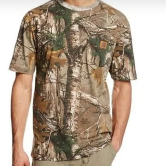 Game winner brown camouflage shirt mens size smal
